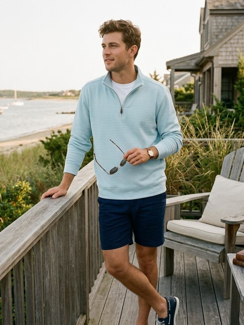 Tommy Bahama Coral Seas Half-Zip Sweatshirt Size XXL